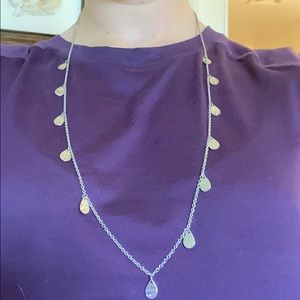 Anthropologie Silver Dangle Necklace
